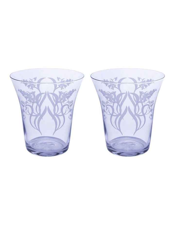 Estelle Michaelides Mystique Stemless Glass 470ml Set of 2 Gift Boxed in Violet