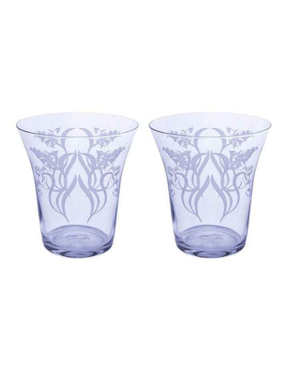 Estelle Michaelides Mystique Stemless Glass 470ml Set of 2 Gift Boxed in Violet