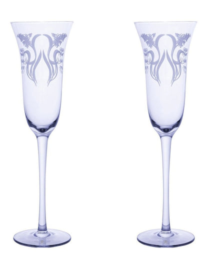Estelle Michaelides Mystique Prosecco Glass 190ml Set of 2 Gift Boxed in Violet
