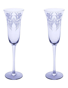 Estelle Michaelides Mystique Prosecco Glass 190ml Set of 2 Gift Boxed in Violet