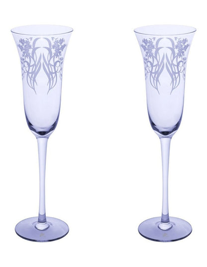 Estelle Michaelides Mystique Prosecco Glass 190ml Set of 2 Gift Boxed in Violet