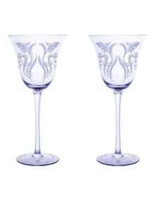 Estelle Michaelides Mystique Wine Glass 320ml Set of 2 Gift Boxed in Violet