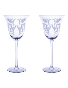 Estelle Michaelides Mystique Wine Glass 320ml Set of 2 Gift Boxed in Violet