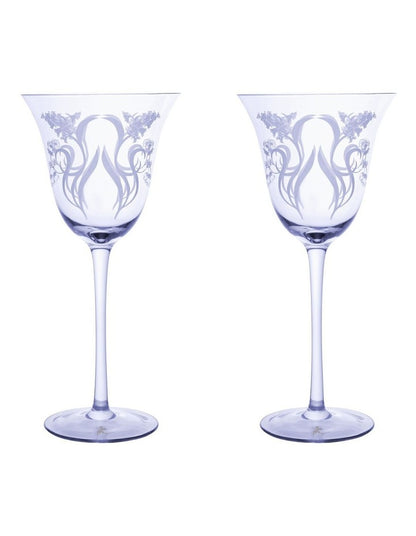 Estelle Michaelides Mystique Wine Glass 320ml Set of 2 Gift Boxed in Violet