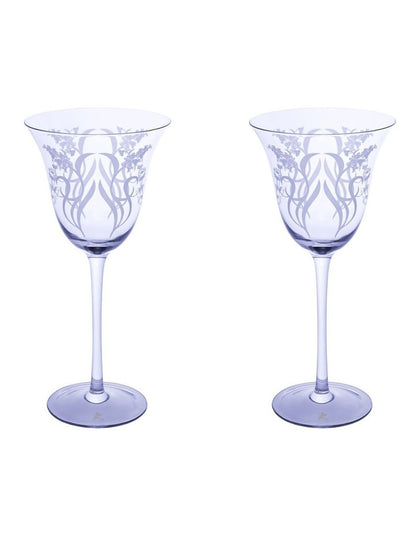 Estelle Michaelides Mystique Wine Glass 320ml Set of 2 Gift Boxed in Violet