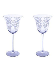 Estelle Michaelides Mystique Wine Glass 320ml Set of 2 Gift Boxed in Violet