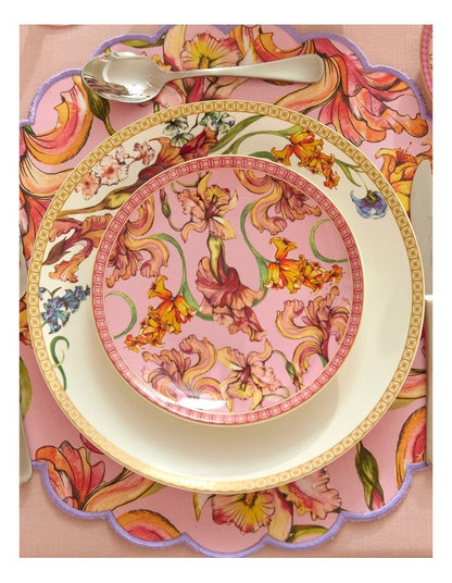 Estelle Michaelides Mystique Scallop Cotton Placemat 39cm in Pink