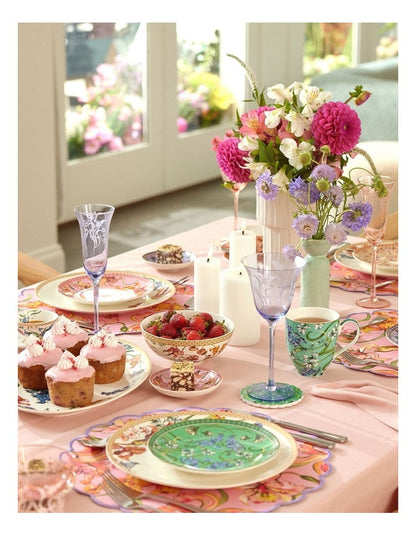 Estelle Michaelides Mystique Scallop Cotton Placemat 39cm in Pink