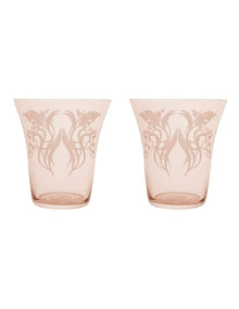 Estelle Michaelides Mystique Stemless Glass 470ml Set of 2 Gift Boxed in Melon