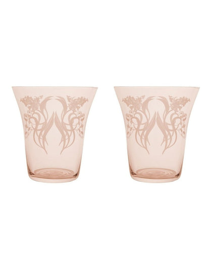 Estelle Michaelides Mystique Stemless Glass 470ml Set of 2 Gift Boxed in Melon
