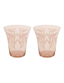 Estelle Michaelides Mystique Stemless Glass 470ml Set of 2 Gift Boxed in Melon