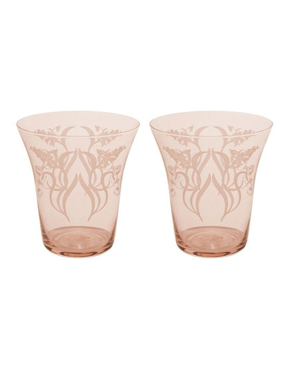 Estelle Michaelides Mystique Stemless Glass 470ml Set of 2 Gift Boxed in Melon