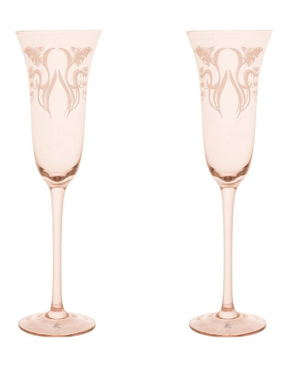 Estelle Michaelides Mystique Prosecco Glass 190ml Set of 2 Gift Boxed in Melon