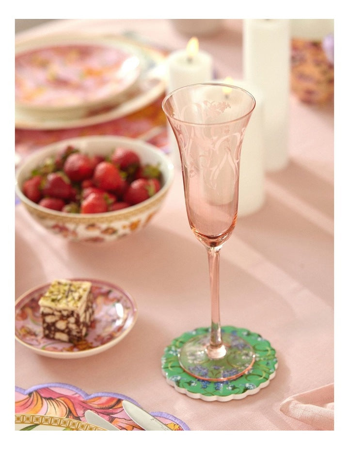 Estelle Michaelides Mystique Prosecco Glass 190ml Set of 2 Gift Boxed in Melon