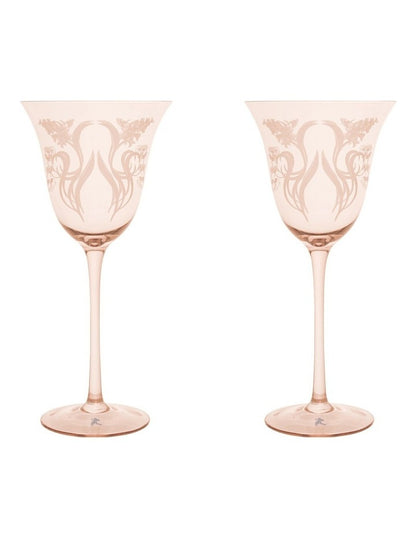 Estelle Michaelides Mystique Wine Glass 320ml Set of 2 Gift Boxed in Melon