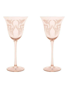 Estelle Michaelides Mystique Wine Glass 320ml Set of 2 Gift Boxed in Melon
