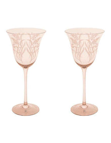 Estelle Michaelides Mystique Wine Glass 320ml Set of 2 Gift Boxed in Melon