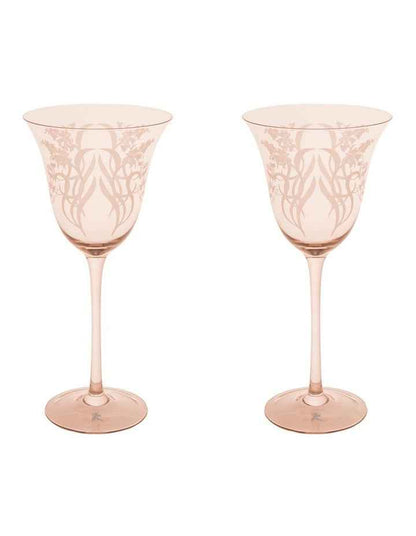 Estelle Michaelides Mystique Wine Glass 320ml Set of 2 Gift Boxed in Melon