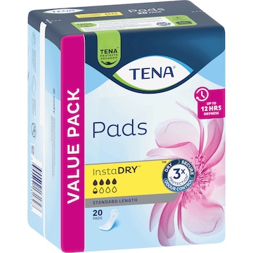 TENA Incontinence Pads Instadry Standard Length 20 pack