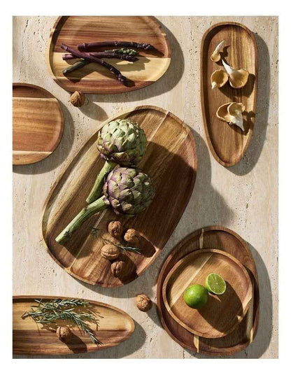 Forme Acacia Wood Organic Platter 35x14cm in Natural