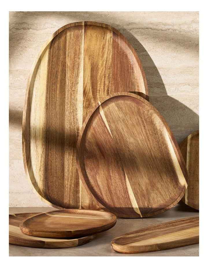 Forme Acacia Wood Organic Platter 35x14cm in Natural