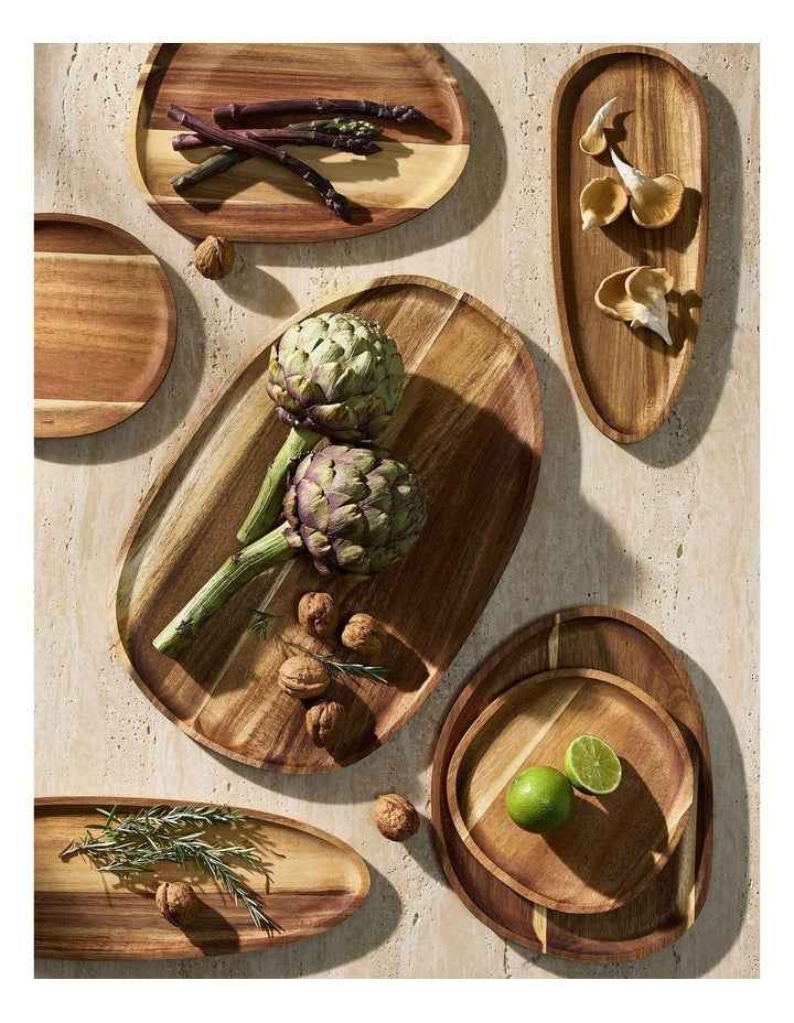 Forme Acacia Wood Organic Platter 45x30cm in Natural