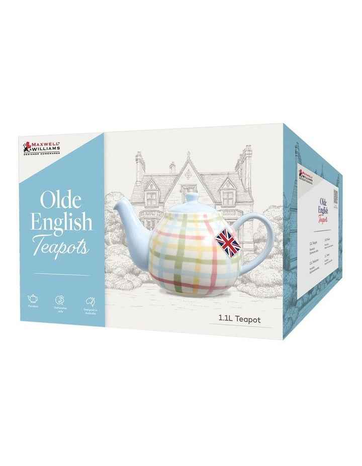 Olde English Teapot 1.1L Gift Boxed in Multi Check