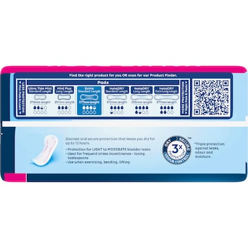 TENA Incontinence Pads Extra Standard Length 24 pack