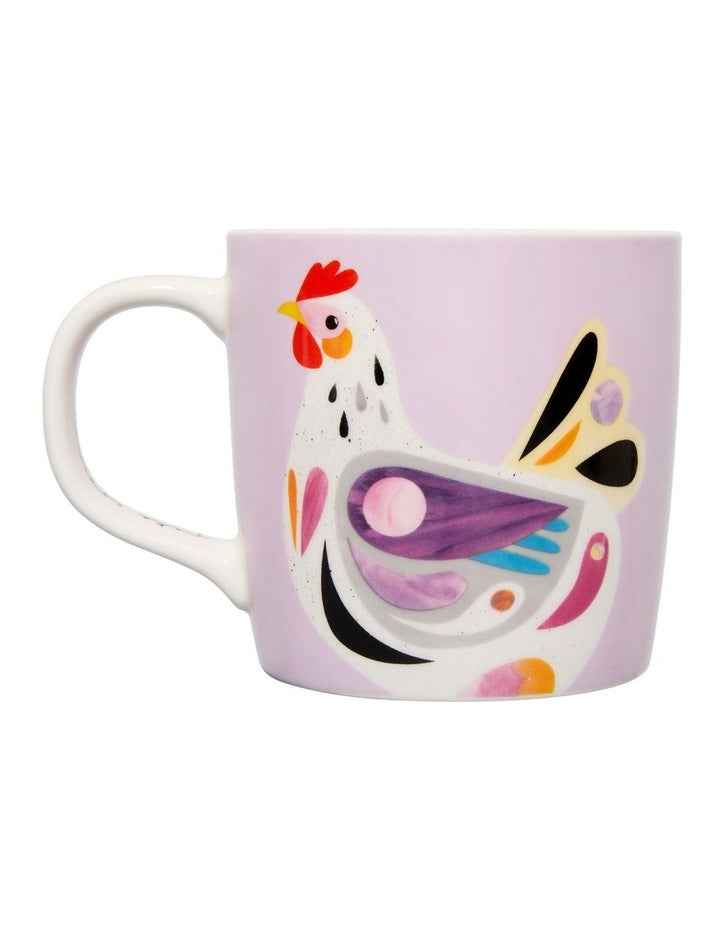 Pete Cromer Barn Friends Chook Mug 375ml Gift Boxed  in Purple