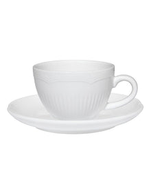 White Basics Rococo Demi Cup & Saucer 90ml in White