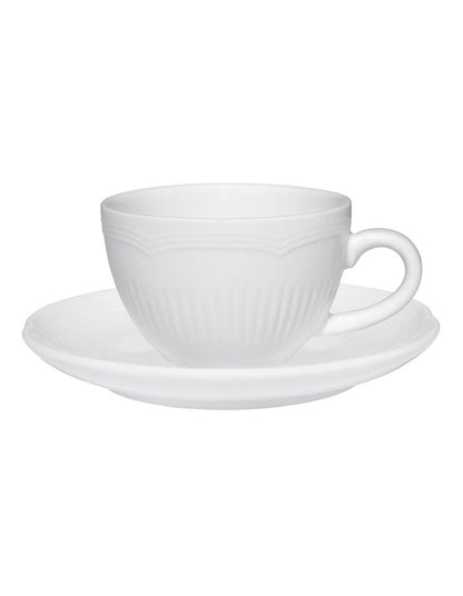 White Basics Rococo Demi Cup & Saucer 90ml in White