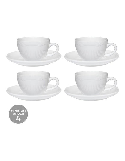White Basics Rococo Demi Cup & Saucer 90ml in White