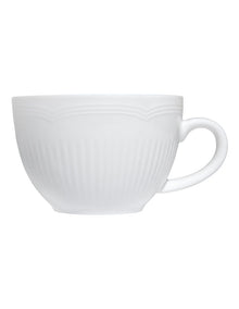 White Basics Rococo Cup & Saucer 240ml in White