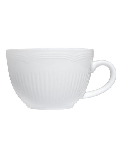 White Basics Rococo Cup & Saucer 240ml in White