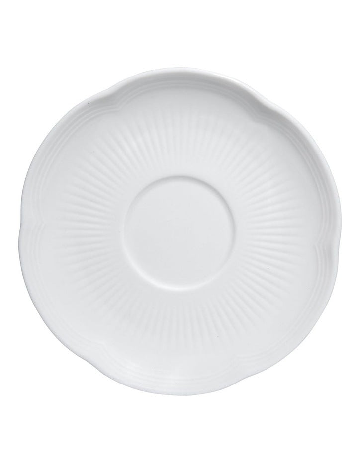 White Basics Rococo Cup & Saucer 240ml in White