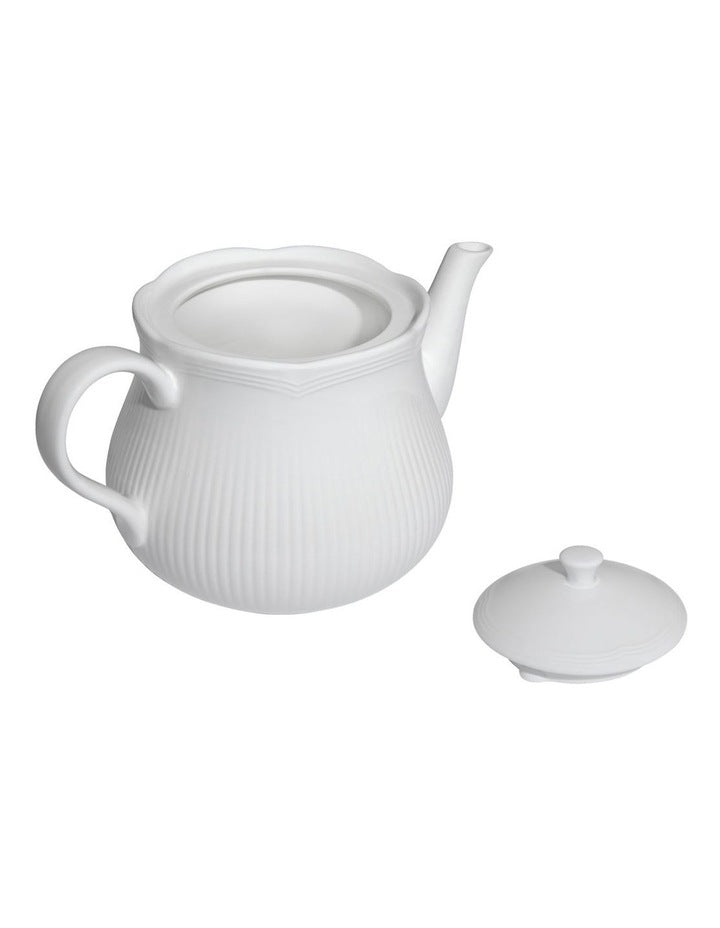 White Basics Rococo Teapot 570ml Gift Boxed in White