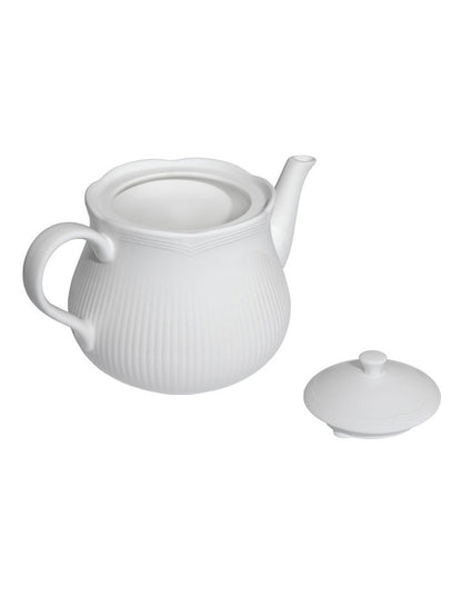 White Basics Rococo Teapot 570ml Gift Boxed in White