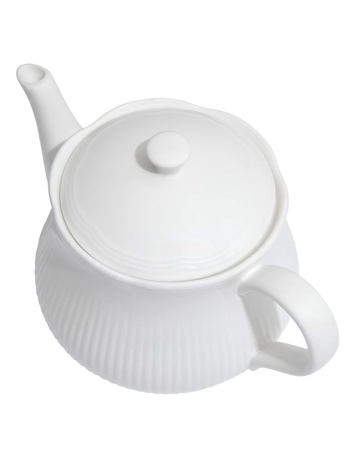 White Basics Rococo Teapot 570ml Gift Boxed in White