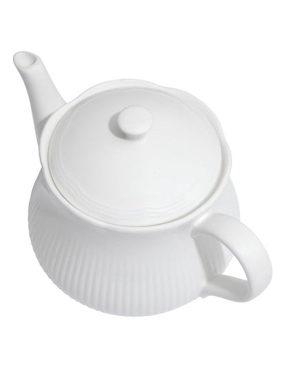 White Basics Rococo Teapot 570ml Gift Boxed in White