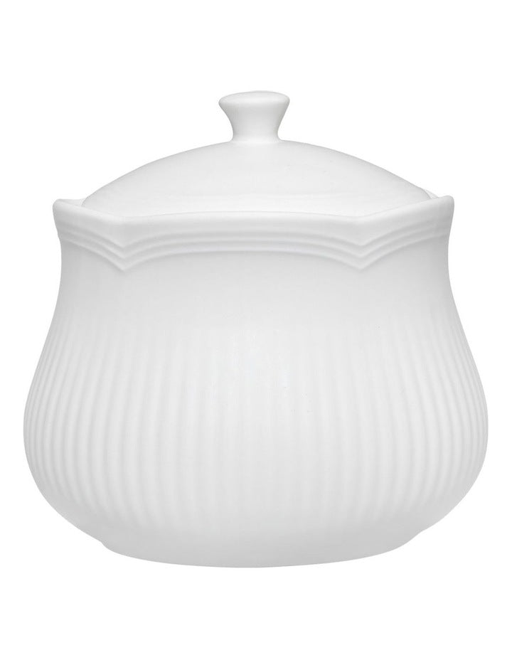 White Basics Rococo Sugar Bowl in White