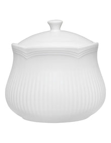 White Basics Rococo Sugar Bowl in White