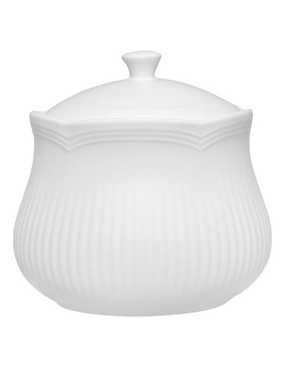 White Basics Rococo Sugar Bowl in White
