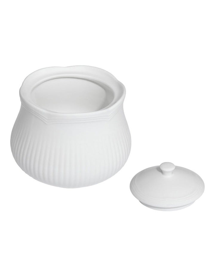 White Basics Rococo Sugar Bowl in White