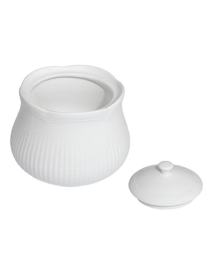 White Basics Rococo Sugar Bowl in White