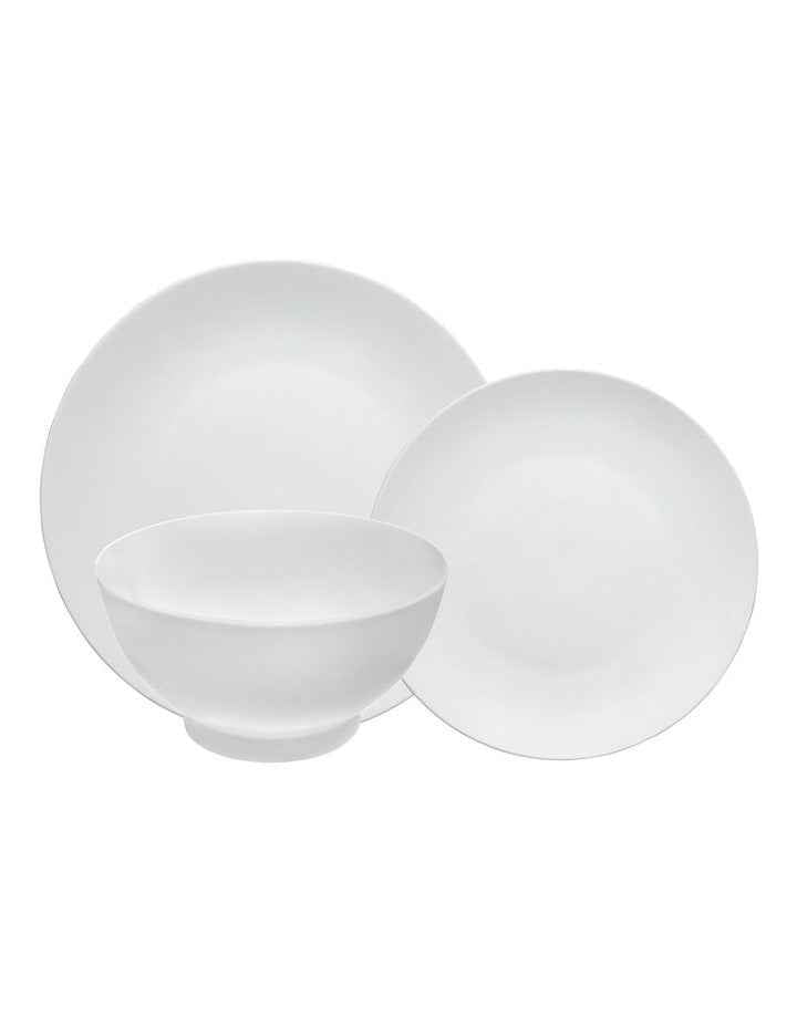 White Basics Dynasty Coupe Dinner Set 12 Piece Gift Boxed in White