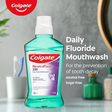 Colgate Mouthwash Mint Neutrafluor 220 Daily Fluoride 473mL