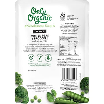 Only Organic Revive Soup Minted Peas Broccoli Kale & Chia 320g