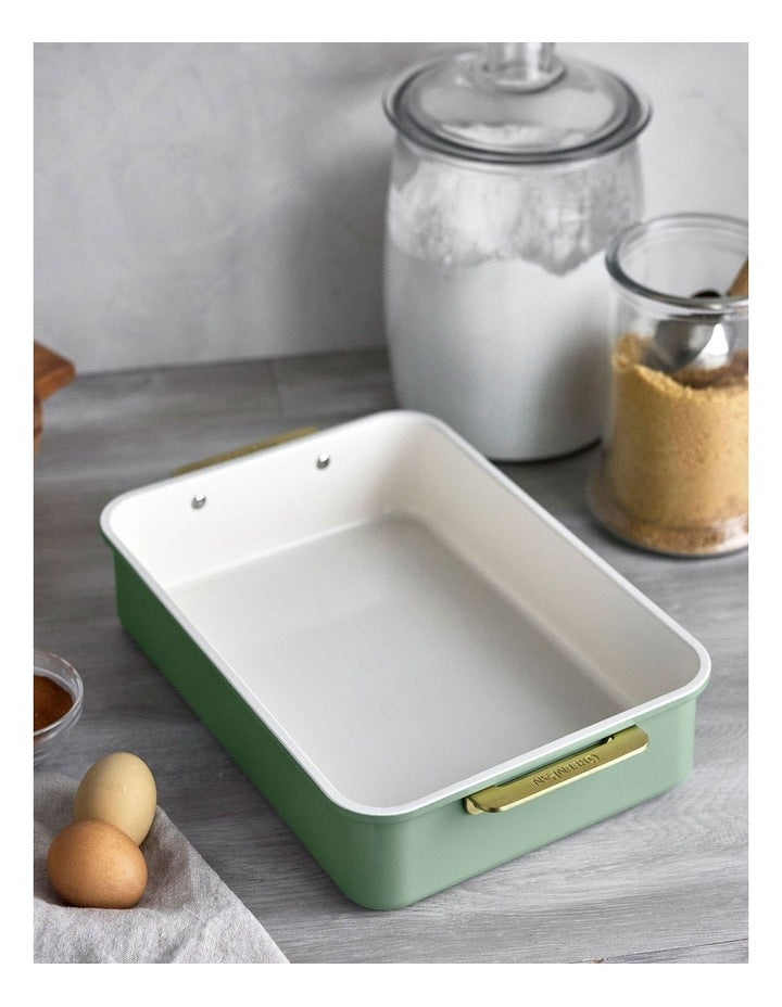 Reserve Rectangular Cake Pan 30cm x 25cm  Sage PFAS-free