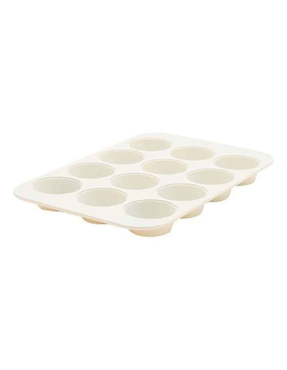 Reserve 12 Cup Muffin Pan PFAS-free ceramic non-stick in Cream White