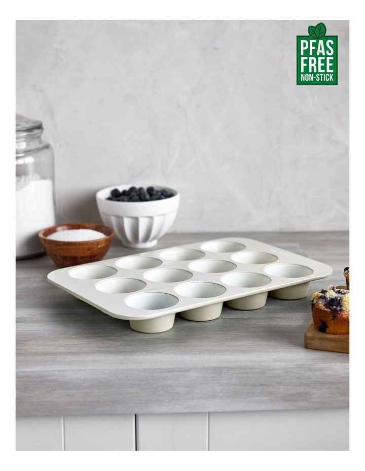 Reserve 12 Cup Muffin Pan PFAS-free ceramic non-stick in Cream White